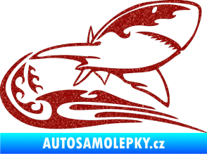 Samolepka Animal flames 041 pravá žralok Ultra Metalic červená