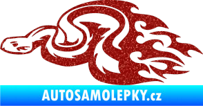 Samolepka Animal flames 042 levá had Ultra Metalic červená