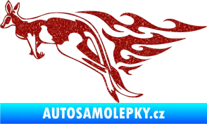 Samolepka Animal flames 044 levá klokan Ultra Metalic červená