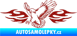 Samolepka Animal flames 054 levá orel Ultra Metalic červená