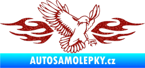 Samolepka Animal flames 054 pravá orel Ultra Metalic červená