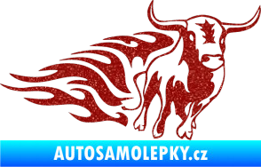 Samolepka Animal flames 057 pravá býk Ultra Metalic červená