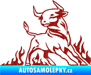 Samolepka Animal flames 062 pravá býk Ultra Metalic červená