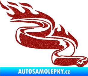 Samolepka Animal flames 064 pravá had Ultra Metalic červená