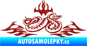Samolepka Animal flames 070 pravá zmije Ultra Metalic červená