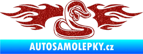 Samolepka Animal flames 072 pravá had Ultra Metalic červená