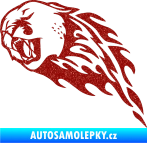 Samolepka Animal flames 083 levá puma Ultra Metalic červená