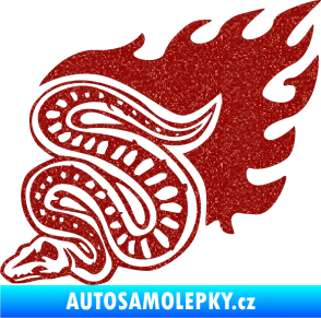 Samolepka Animal flames 086 levá had Ultra Metalic červená