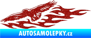 Samolepka Animal flames 097 levá orel Ultra Metalic červená