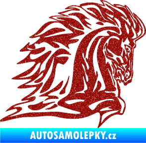 Samolepka Animal flames 101 pravá kůň Ultra Metalic červená