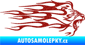 Samolepka Animal flames 103 pravá lev Ultra Metalic červená