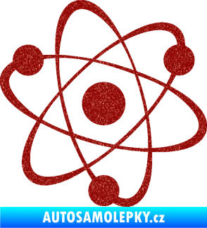 Samolepka Atom  Ultra Metalic červená