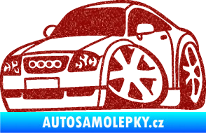 Samolepka Audi TT karikatura levá Ultra Metalic červená