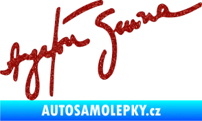 Samolepka Podpis Ayrton Senna Ultra Metalic červená