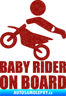 Samolepka Baby rider on board levá Ultra Metalic červená