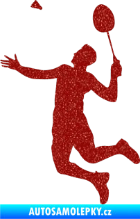Samolepka Badminton 001 levá Ultra Metalic červená
