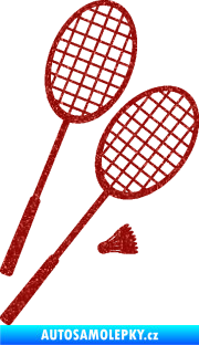 Samolepka Badminton rakety pravá Ultra Metalic červená