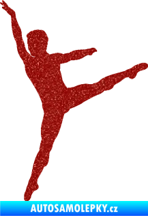 Samolepka Balet tanečník 001 levá Ultra Metalic červená