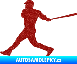 Samolepka Baseball 002 levá Ultra Metalic červená