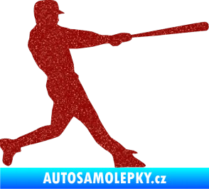 Samolepka Baseball 004 pravá Ultra Metalic červená