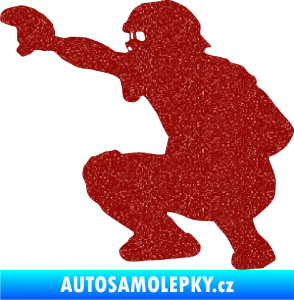 Samolepka Baseball 005 levá Ultra Metalic červená