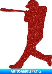 Samolepka Baseball 009 levá Ultra Metalic červená