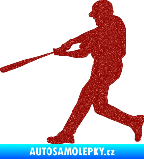Samolepka Baseball 014 levá Ultra Metalic červená