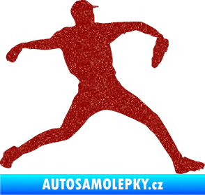 Samolepka Baseball 019 pravá Ultra Metalic červená