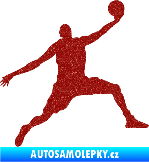 Samolepka Basketbal 002 pravá Ultra Metalic červená