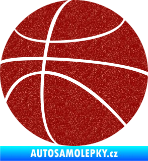Samolepka Basketbalový míč 001 Ultra Metalic červená