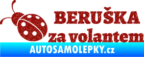 Samolepka Beruška za volantem Ultra Metalic červená