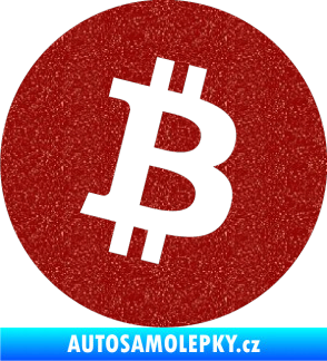 Samolepka Bitcoin 001 Ultra Metalic červená