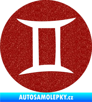 Samolepka Blíženci 001 - horoskop Ultra Metalic červená