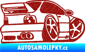 Samolepka BMW e46 karikatura pravá Ultra Metalic červená
