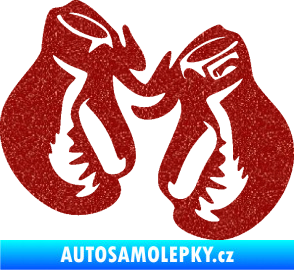 Samolepka Boxerské rukavice 001 levá Ultra Metalic červená