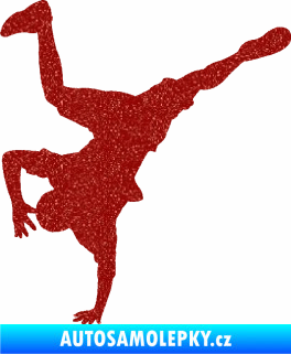 Samolepka Breakdance 001 levá Ultra Metalic červená