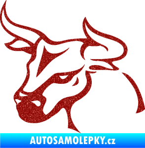 Samolepka Býk 005 levá Ultra Metalic červená