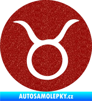 Samolepka Býk zvěrokruh 001 - horoskop Ultra Metalic červená
