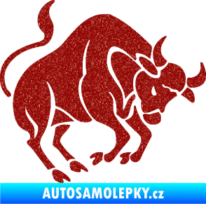Samolepka Býk zvěrokruh 004 pravá Ultra Metalic červená