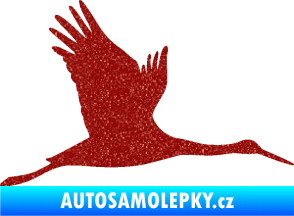 Samolepka Čáp 002 pravá Ultra Metalic červená