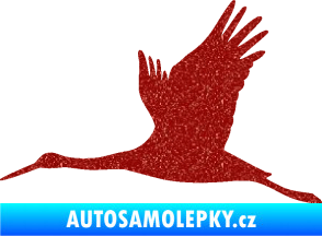 Samolepka Čáp 002 levá Ultra Metalic červená