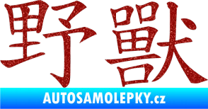 Samolepka Čínský znak Beast Ultra Metalic červená