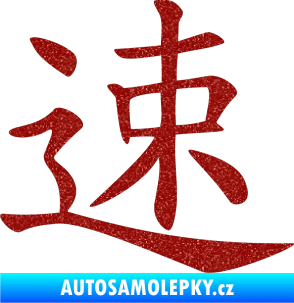 Samolepka Čínský znak Fast Ultra Metalic červená
