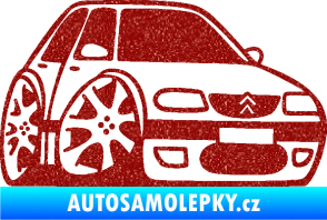 Samolepka Citroen saxo karikatura pravá Ultra Metalic červená