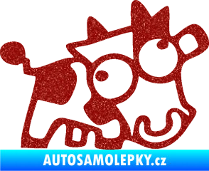 Samolepka Crazy cow pravá Ultra Metalic červená