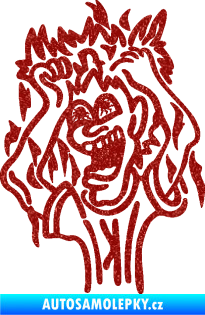 Samolepka Crazy man levá Ultra Metalic červená