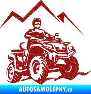 Samolepka Čtyřkolka 007 pravá Ultra Metalic červená