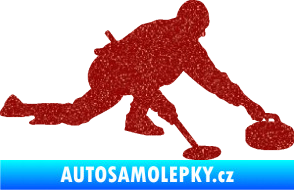 Samolepka Curling 003 pravá Ultra Metalic červená