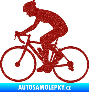 Samolepka Cyklista 005 levá Ultra Metalic červená