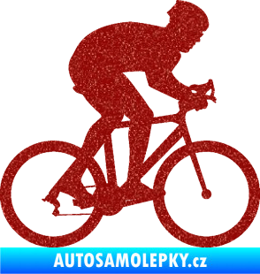 Samolepka Cyklista 008 pravá Ultra Metalic červená